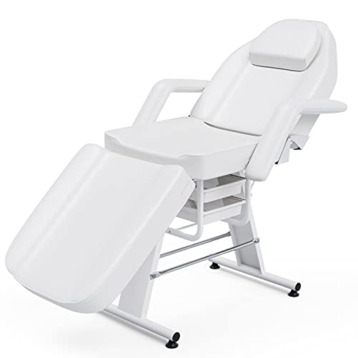 Professional Esthetician Facial Bed & Lash Extension Massage Table (White) - View 2 - Tessla Equipment Store